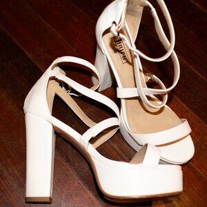 White 4" Heels